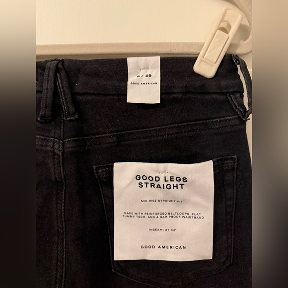 Good American Good Legs Straight Jeans in Black - Picture 6 of 6